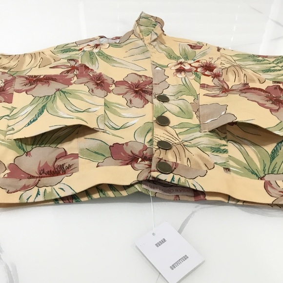 NWT URBAN OUTFITTERS Floral Med Hi-Waist Short - Picture 11 of 16